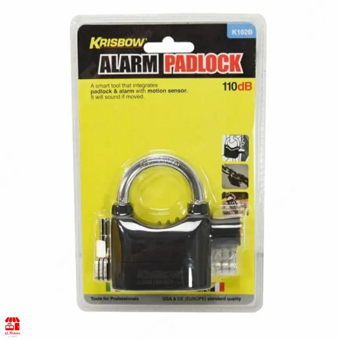 Gembok Alarm Krisbow Hitam
