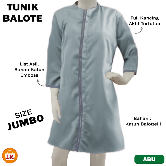 Baju Atasan Wanita Muslimah TUNIK BALOTE Size Jumbo XL XXL LMS 27451 27454