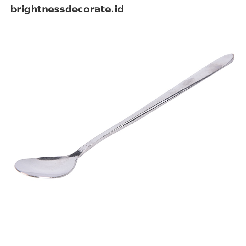 Sendok Es Krim / Teh / Kopi Bahan Stainless Steel Dengan Gagang Panjang 16cm