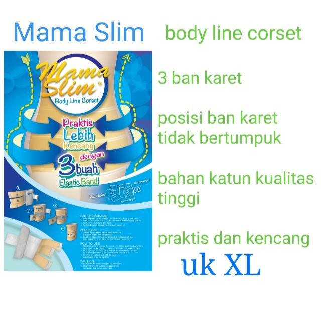 MAMA SLIM BODY LINE CORSET BLUE XL /GURITA IBU SETELAH MELAHIRKAN 118060