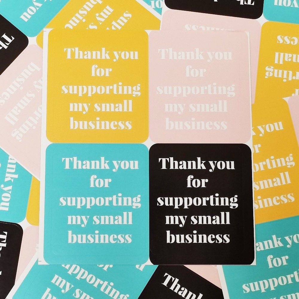 Thank You Sticker Seal / Stiker Seal Terima Kasih untuk Online Shop Packing Label Sticker Packaging 