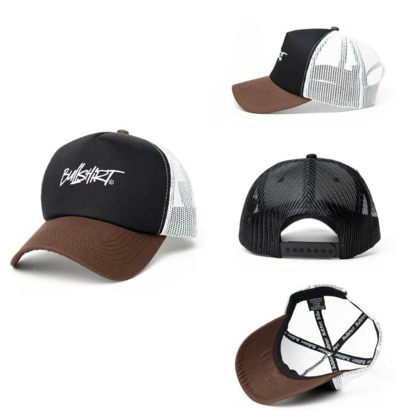 TRUCKER JARING DISTRO || TOPI JARING ORIGINAL BULLSHIRT WARNA MERAH HITAM