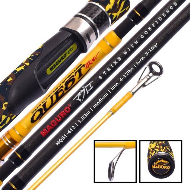 Joran Spinning Maguro QUEST | Joran Traveling | Sambung 4 | Alat Pancing