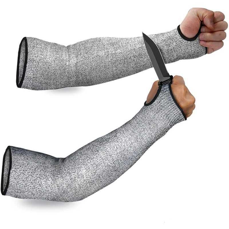 Sarung Lengan Tangan Anti Goresan Pisau Arm Cut Resistant 2PCS - BX102 - Gray