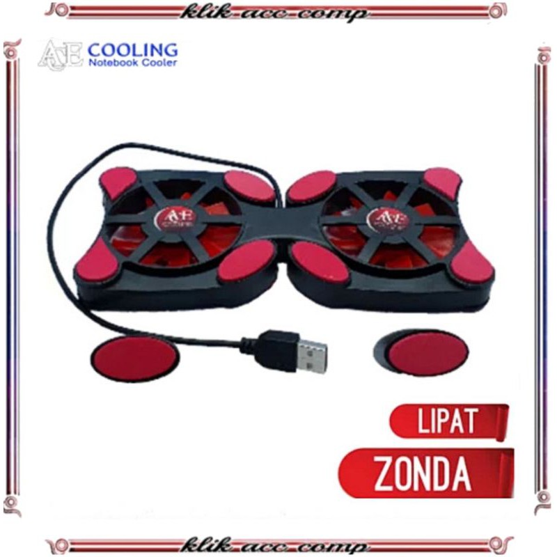 Cooler notebook lipat / Coling pad lipat model kepiting