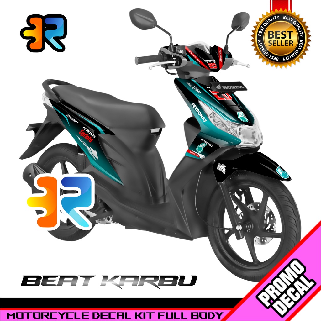 Decal Motor Beat Karbu Desain Petronas Sticker Decal Full Body
