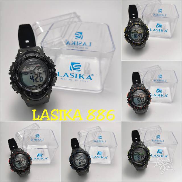 Jam tangan digital remaja Sporty water Resist Lasika 886