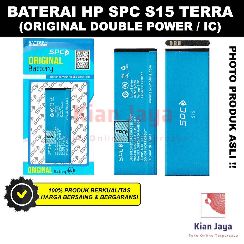 Baterai SPC S15 Terra Original OEM Batre Batrai Battery Ori S 15