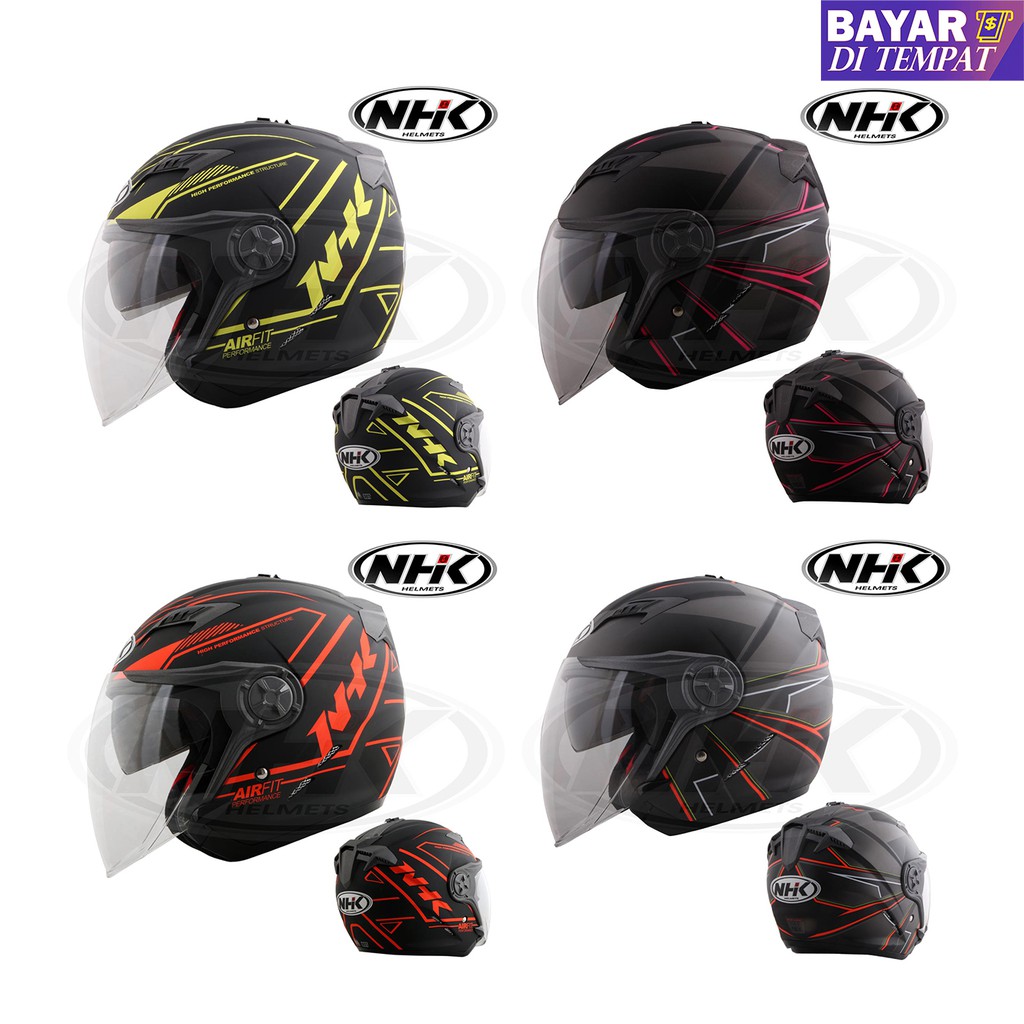 HELM NHK GLADIATOR MOTIF GRANDE AIRFIT HAWK TERLARIS TERMURAH HELM NHK DOUBLE VISOR GLADIATOR SOLID