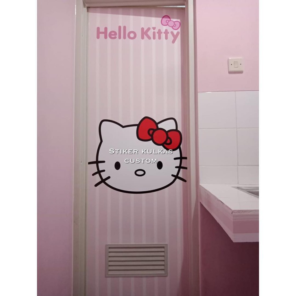 30 Trend Terbaru Stiker Pintu Kamar Mandi Hello Kitty 
