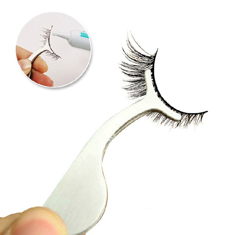 Pinset Bulu Mata Klip Bulu Mata Eyelashes Clip Pasang bulu mata palsu Mudah dan Akurat Makeup Auxiliary Tool Multifunctional Eyelashes False Stainless Tweezers Clip Fake Eye Lashes Make Up Tools Eyelashes Tweezers False curler Eyelash Applicator Stainless