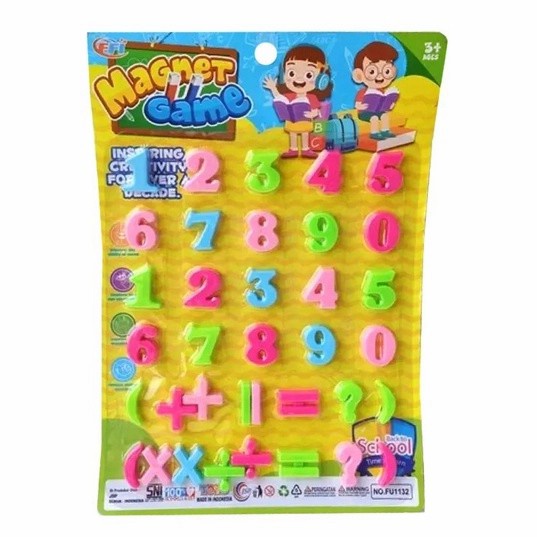 Belajar Angka Magnet Number Nomor Tempelan Kulkas Papan Tulis Magnetik - TIPE A