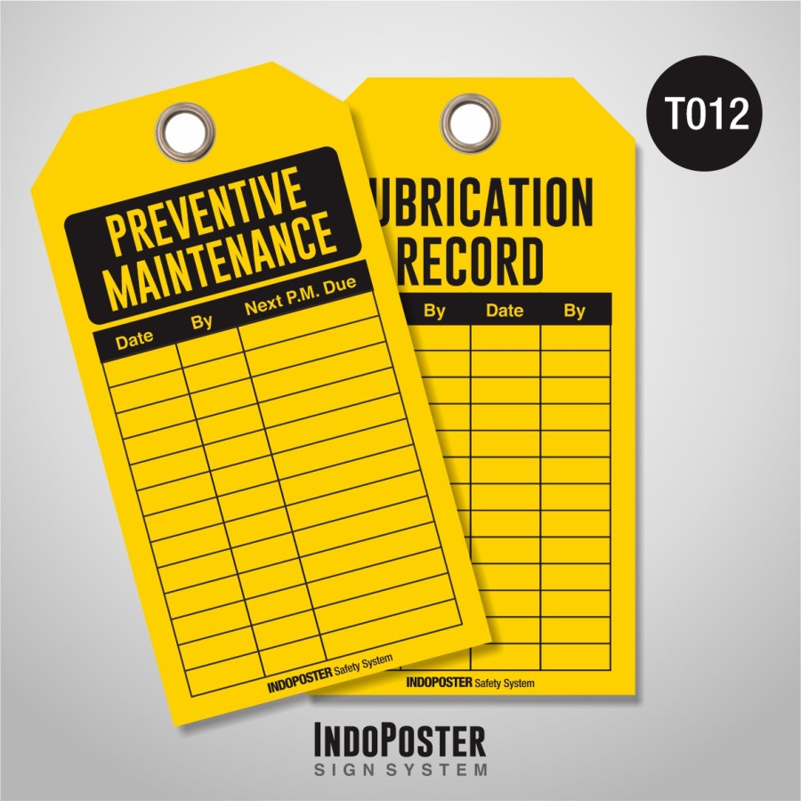 

Tag Out LOTO Lock Out Tag Out PVC Safety K3 OSHA ANSI ISO Preventive Maintenance Lubrication