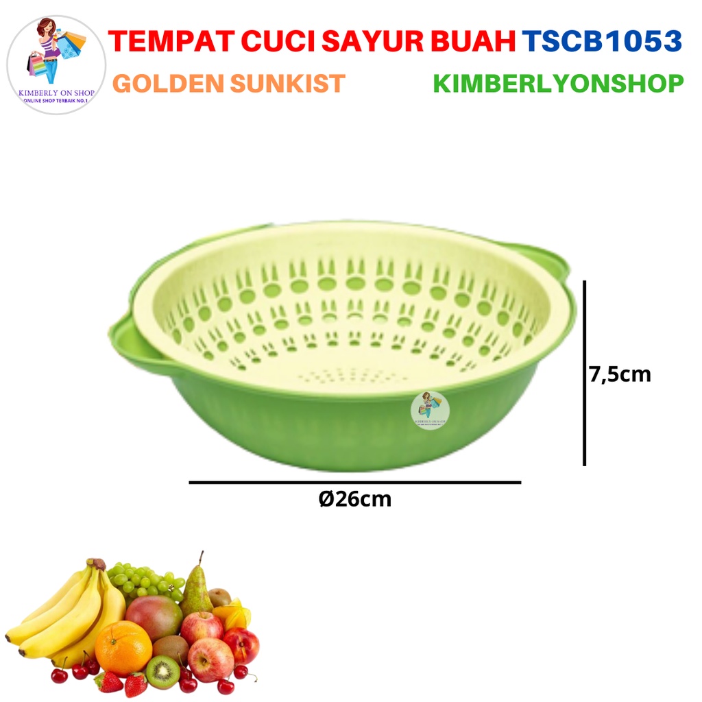 Tempat Cuci Sayur Wadah Cuci Buah TCSB 1053 Golden Sunkist