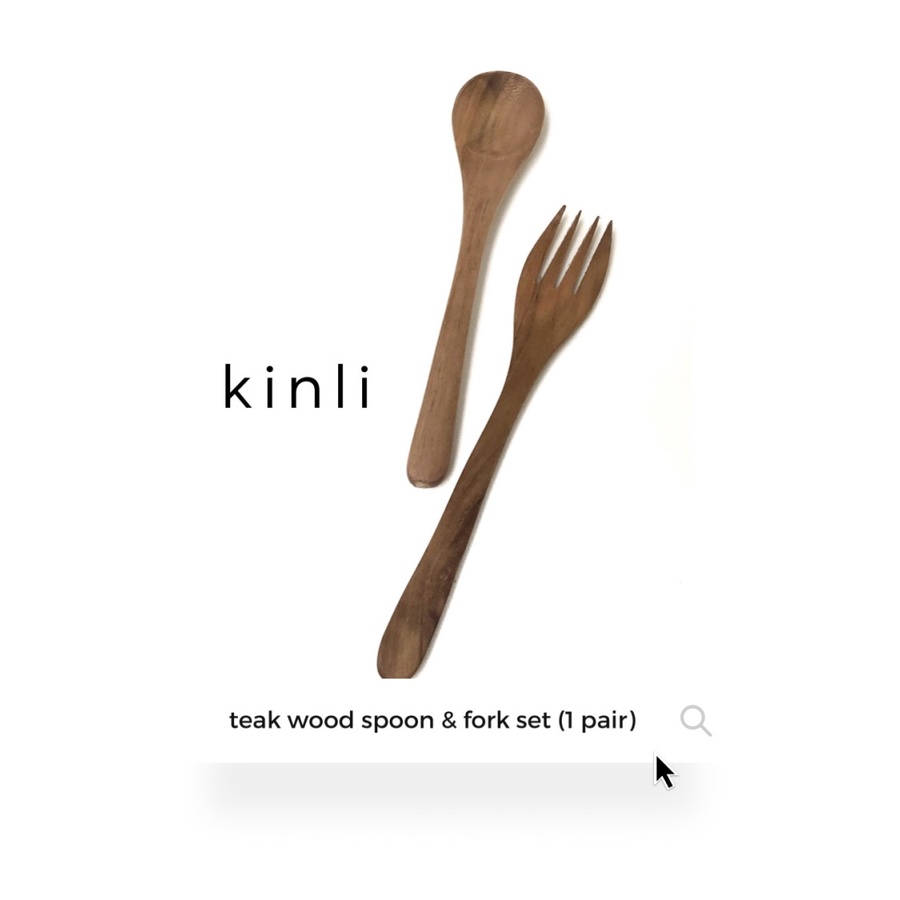 wooden spoon fork teakwood sendok kayu garpu kayu jati set makan kayu