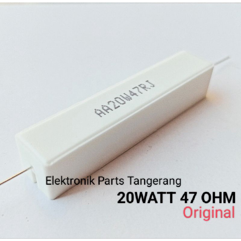 RESISTOR KAPUR 20WATT 47 OHM RESISTOR 20W 47OHM RESISTOR 20 WATT 47 OHM RESISTOR KAPUR 20W 47 OHM RE