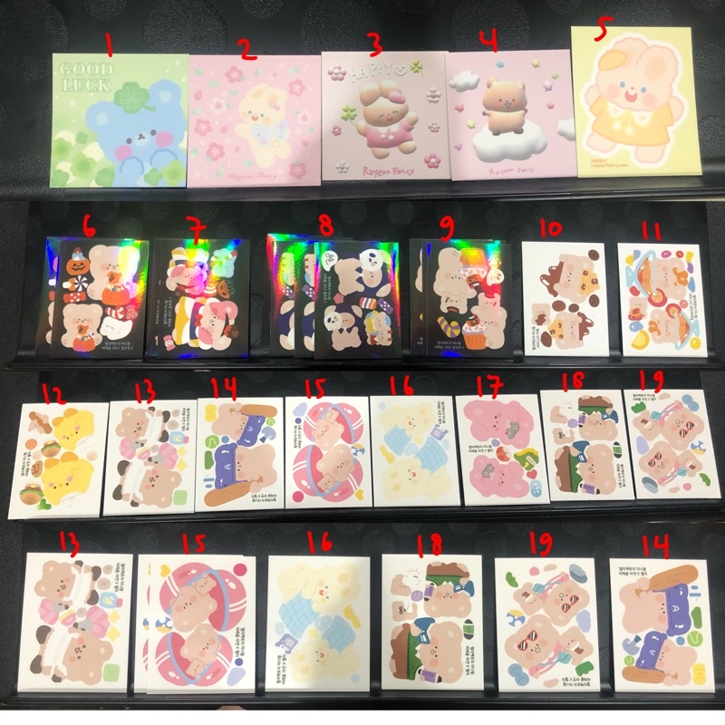

[READY STOCK KQ] Sticker Korea Official stiker deco pc journalling rayeon fancy mellee factory