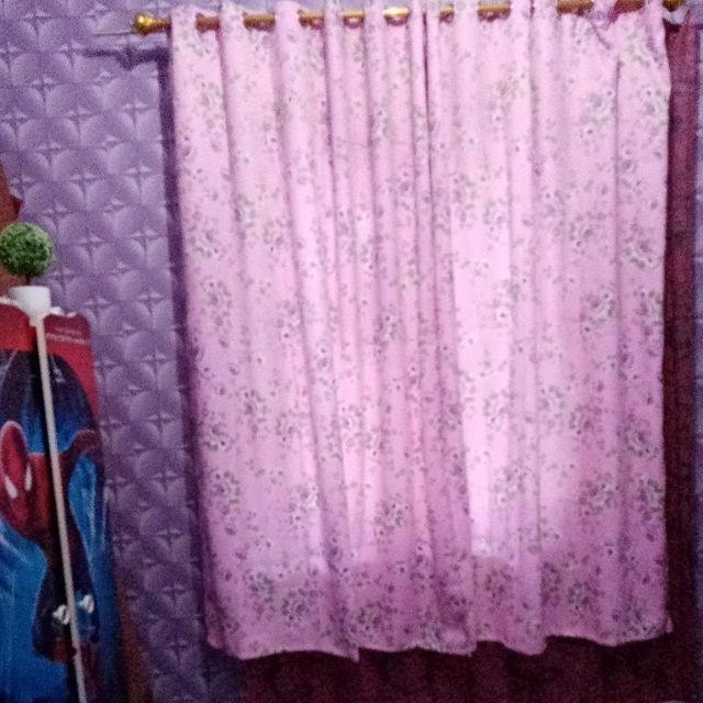 Gorden Shabby Chic/ungu/tirai/jendela/pintu/rumah/minimalis/terbaru/terlaris