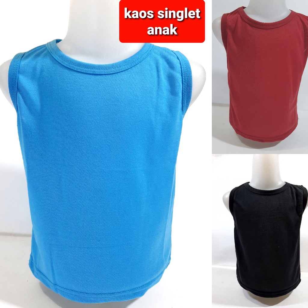 baju anak atasan SINGLET kaos polos oblong murah grosir