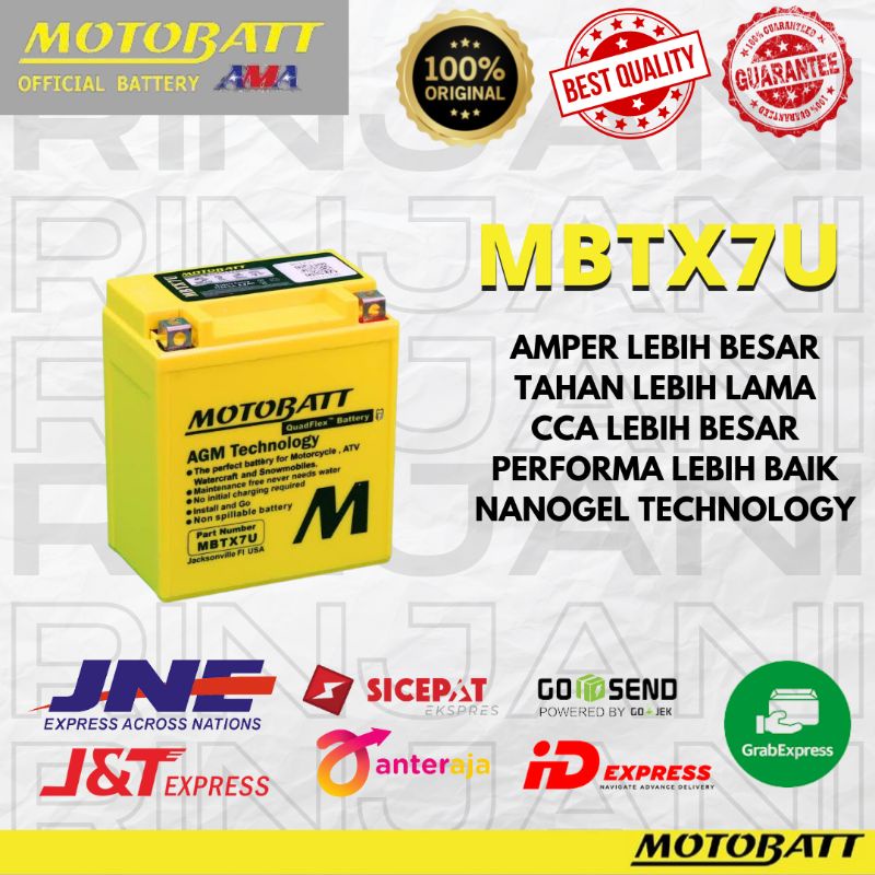 AKI MOTOBATT ORIGINAL MBTX7U KLX 150/KLX250/CBR250R/XMAX 250- AKI MOTOBAT-AKI MOTOBATT ORI
