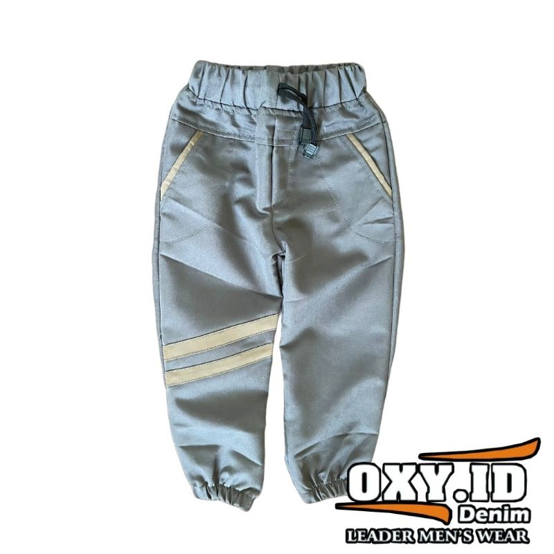 Celana Joger anak Celana Chino Anak model strip Naruto unisex usia 1-13 tahun-JGR Naruto DR grey