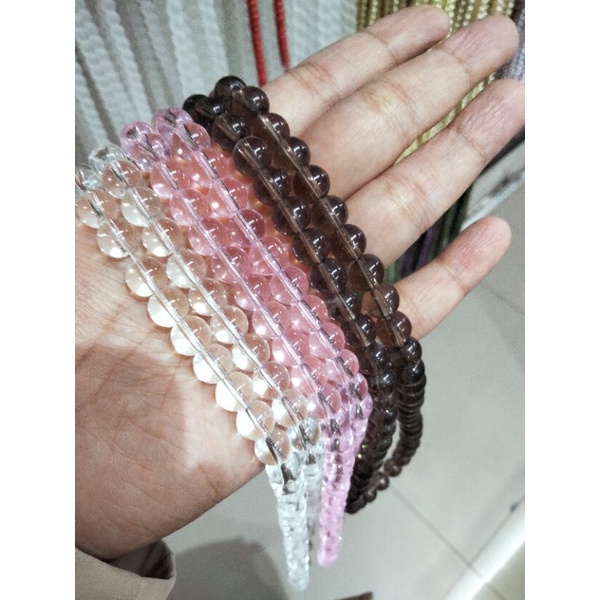 manik kaca bulat 8mm
