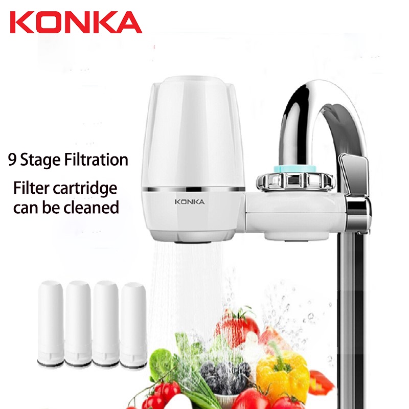 KONKA Water Purifier Water Filter Penyaring Air Kran Filter Air Faucet Pemurni Air Kran Tanpa Listrik Dapur Kran Shower