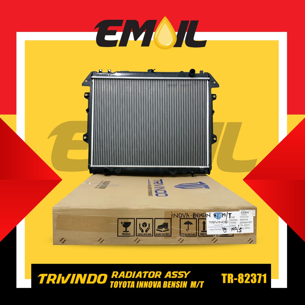 Radiator assy Innova bensin MT Manual TR-82371 merk Trivindo