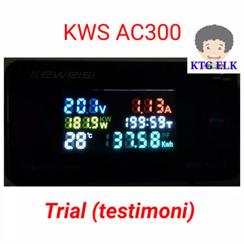 Digital Elektrik Meter Keweisi KWS-AC300 100A 6 in 1 AC Voltmeter Ammeter Wattmeter Suhu