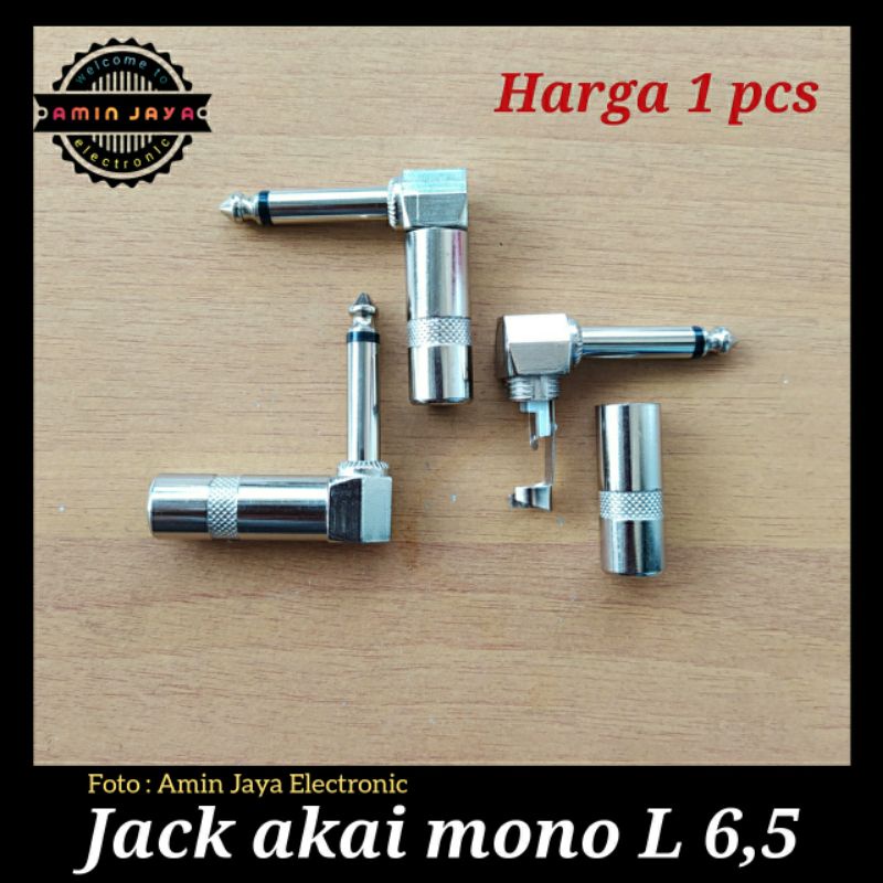 Jack akai mono L besi / jack gitar bass / jack mic model L