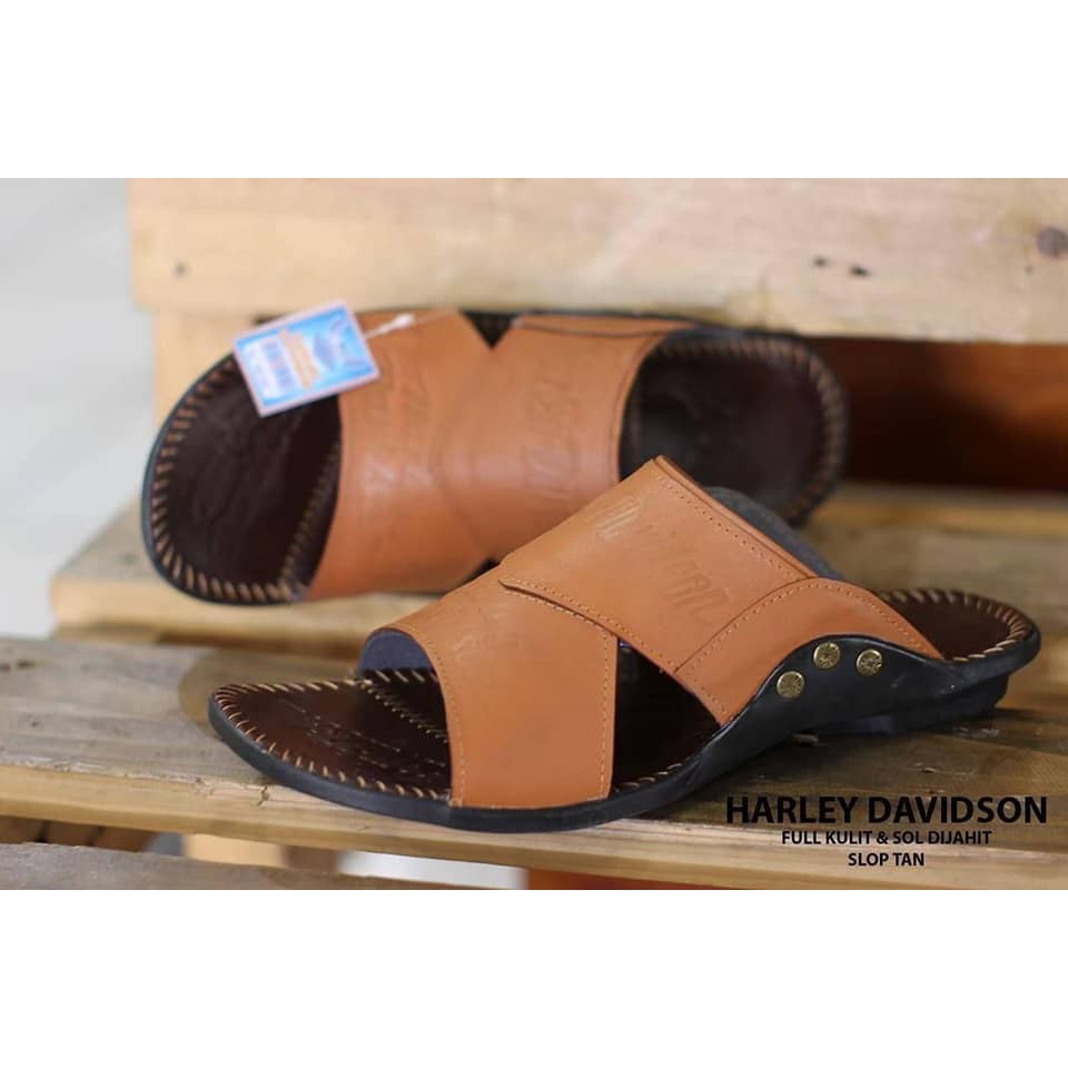Sandal Kulit / Sandal Pria / Harley Davidson Kulit