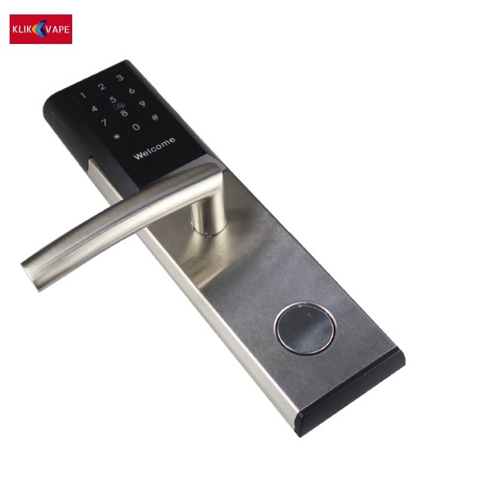 Smart Door Lock With Card Number H1312 - SILVER [LEFT] KlikVape Bandung