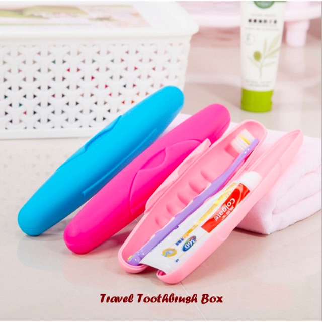 Travel toothbrush box ( kotak tempat sikat gigi jadi tetap higienis)