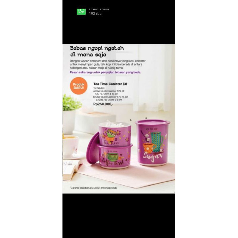 Tupperware tea time canister
