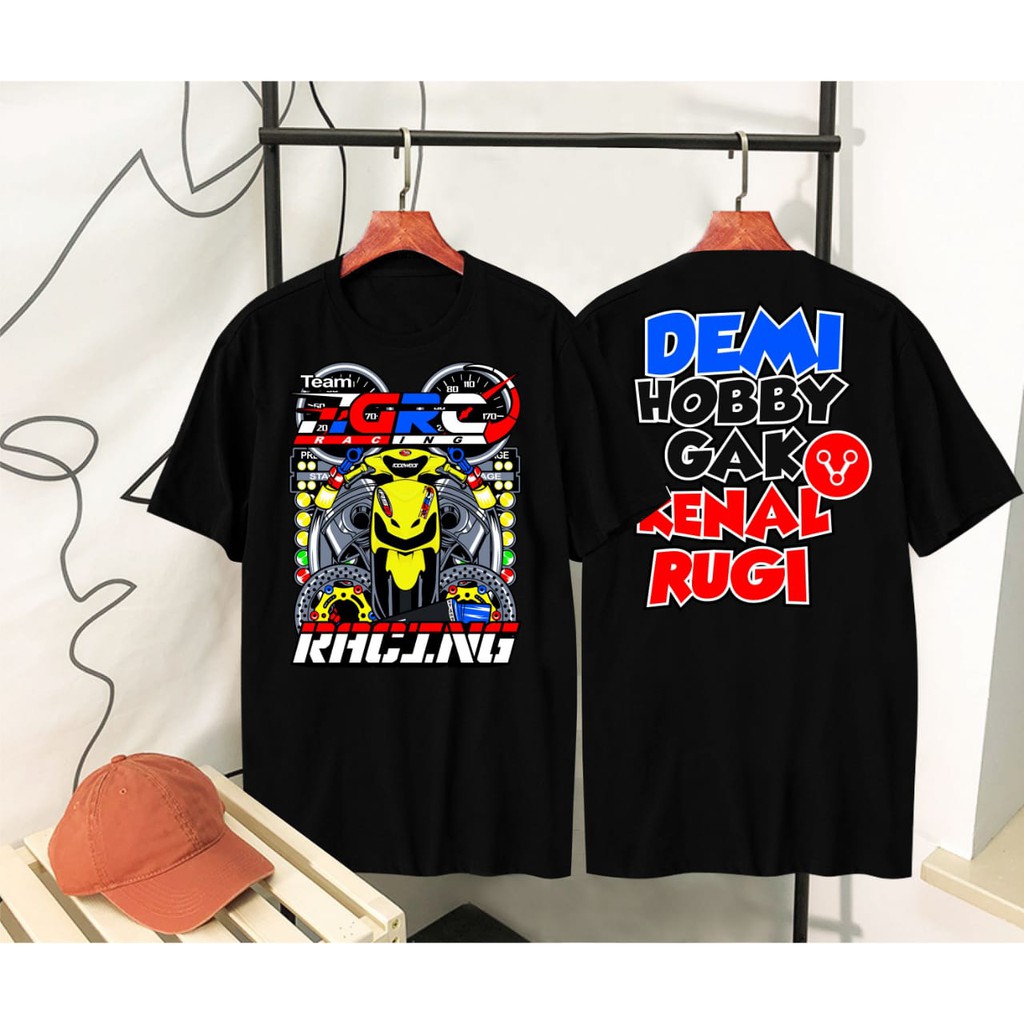 BAJU TSHIRT KAOS DISTRO RACING  PX MIO RACING  BLACK 