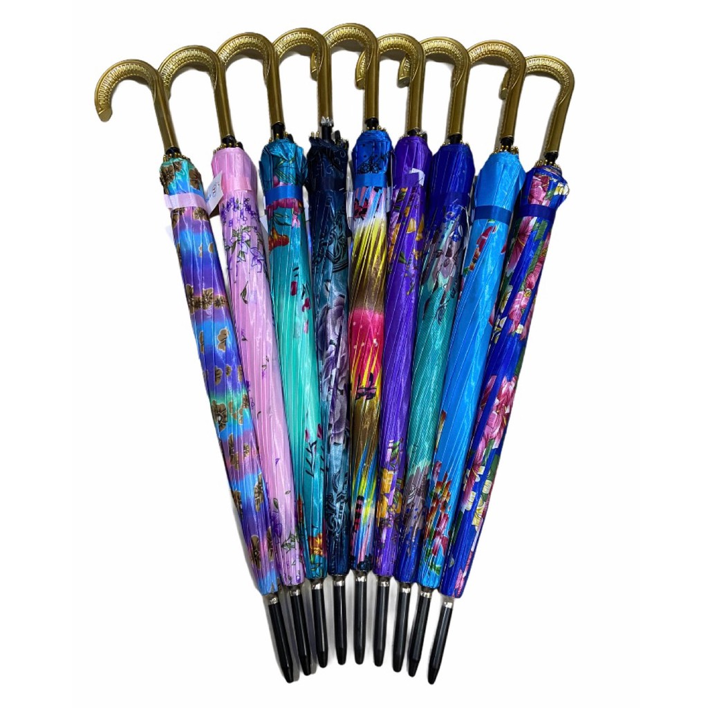 Flash Sale [nano] Payung Murah 16 Jari Saten Rangka Kuat Motif Random kNBWkwNiyjA9DZ