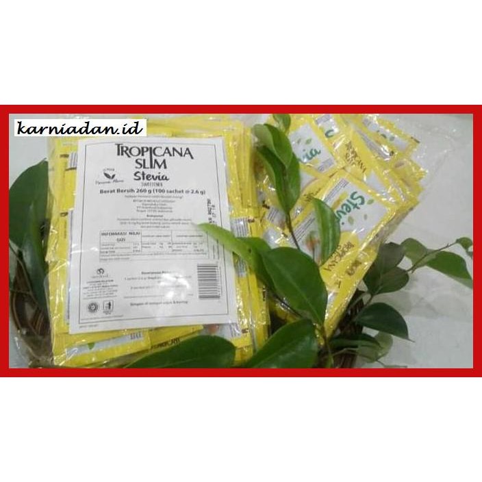 

lanoisidartdrink- tropicana slim stevia sweetener isi 100 sachet -asliii-bngittt.