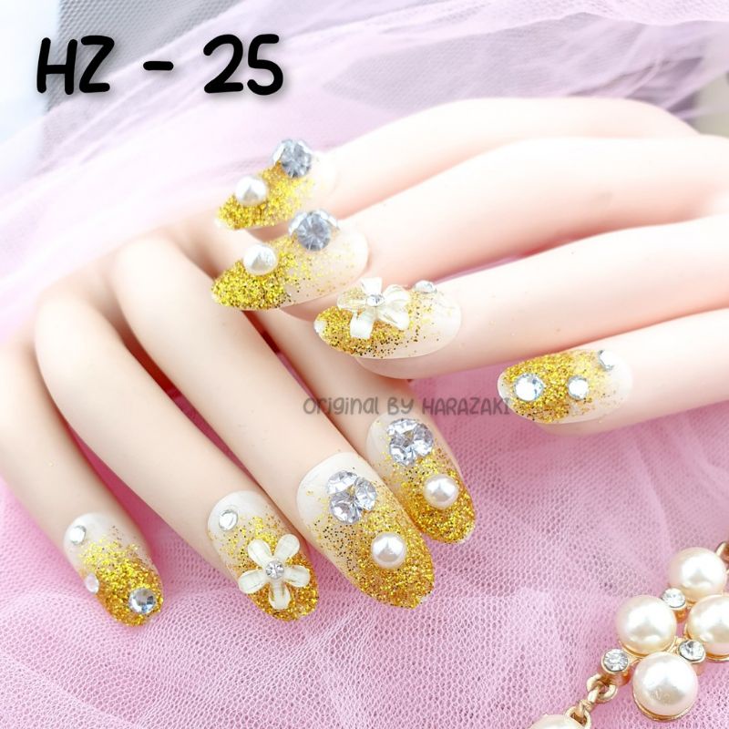 Kuku Palsu 3D / Shining Bride Fake Nails / Nail Art