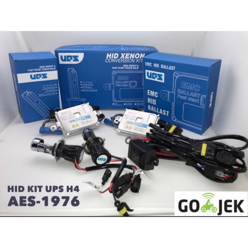 LAMPU HID KIT MOBIL H4 35W PREMIUM MERK UPS I LAMPU HEADLAMP MOBIL H4 HID