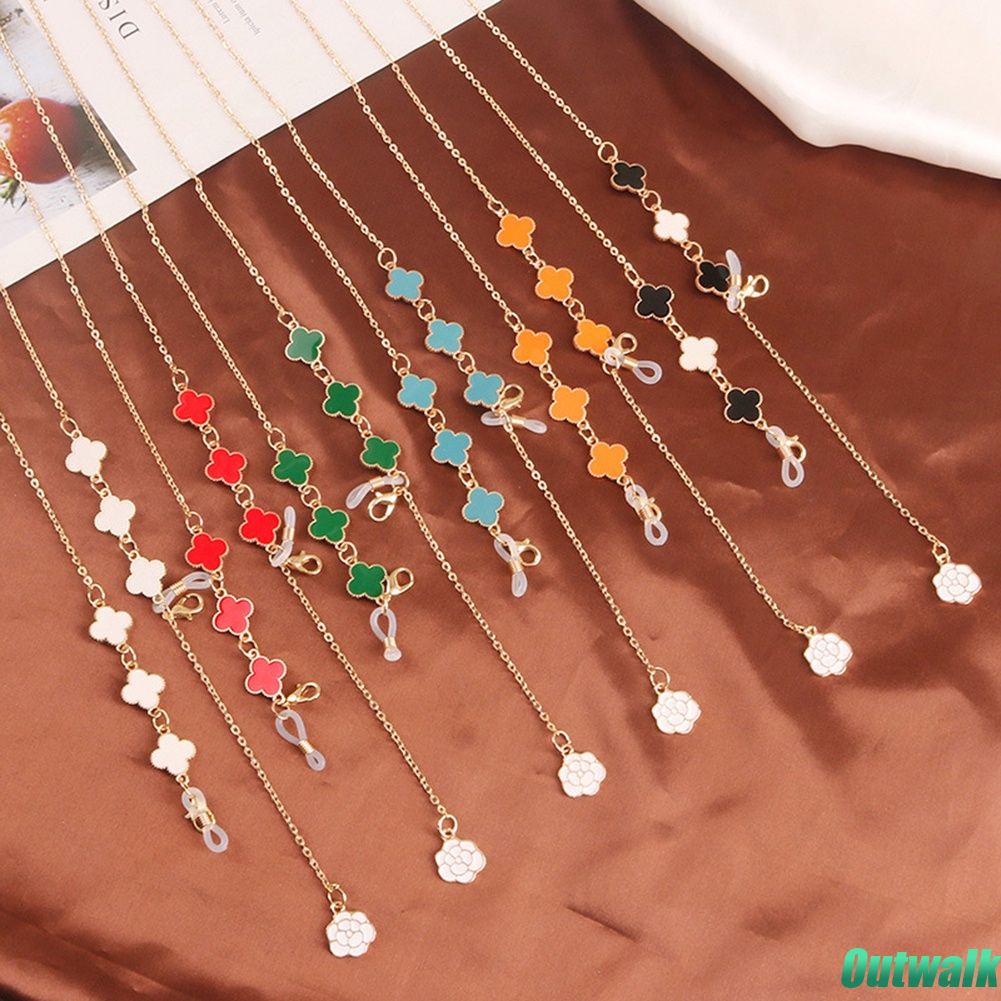 Mask extendermask lanyardglasses chainmask comfort beltglasses decoration chain ew fashion adjustable mask anti-lost chainheadphone lanyardfour-leaf clover pendant decoration chain -OW-