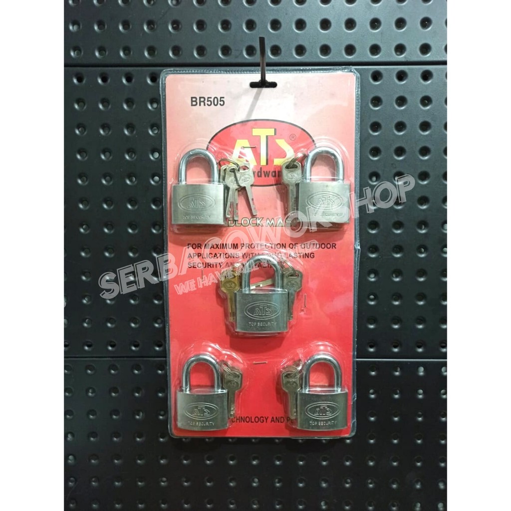 ATS Gembok Master Key 50 mm x 5 Pcs Gembok MasterKey Termurah Berkualitas