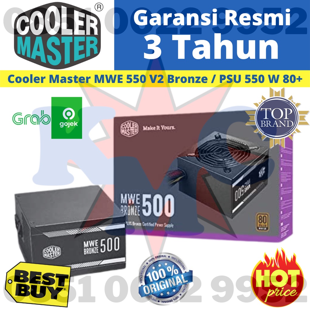 Cooler Master Power Supply MWE 550W V2 Bronze - PSU CoolerMaster 550 W 80+