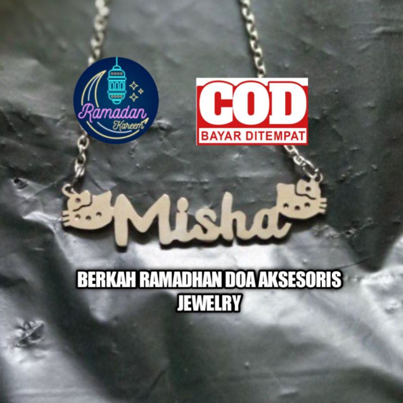 Kalung anak perempuan custom nama titanium anti karat anak