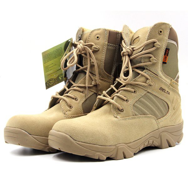 Sepatu Delta 8 Cordura Gunung Import Label USA Tactical Army Warna Tan