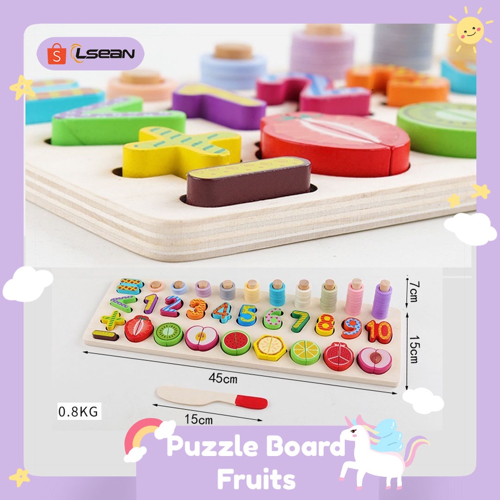 MAINAN EDUKASI MONTESSORI | LEARNING BOARD WOODEN PUZZLE