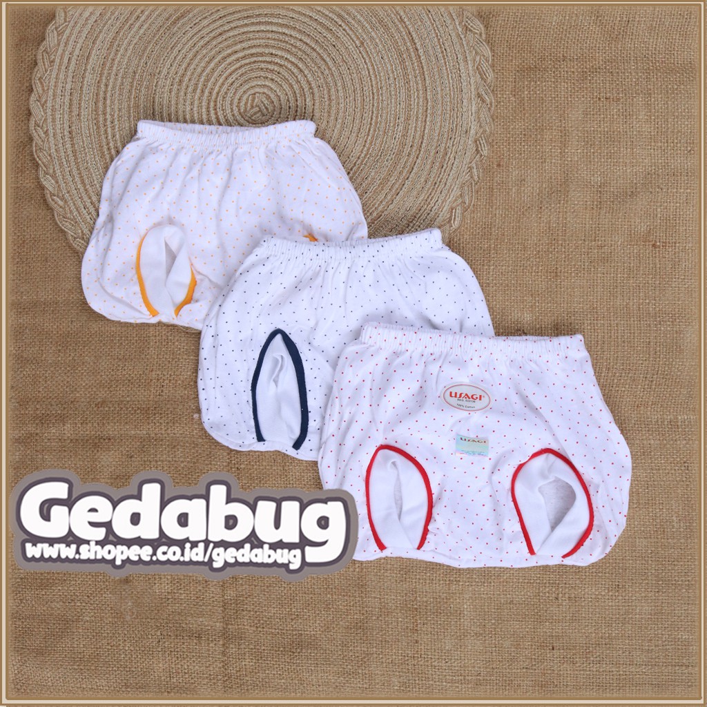 3 Pcs - Celana Pop Usagi Bintik | Perlengkapan pakaian bayi New Born - Gedabug