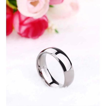 cincin titanium motif ring polos cocok untuk semua umur