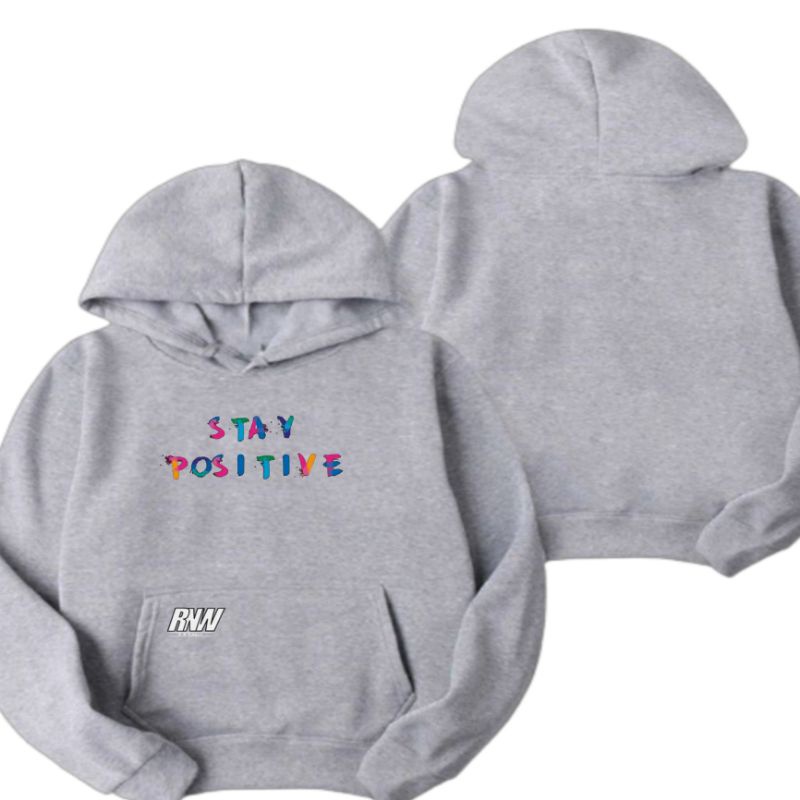 Sweater Hoodie Pria STAY POSITIVE Best Seller jumbo M-3XL/Sunmori/tokyo ravangers/Samurai