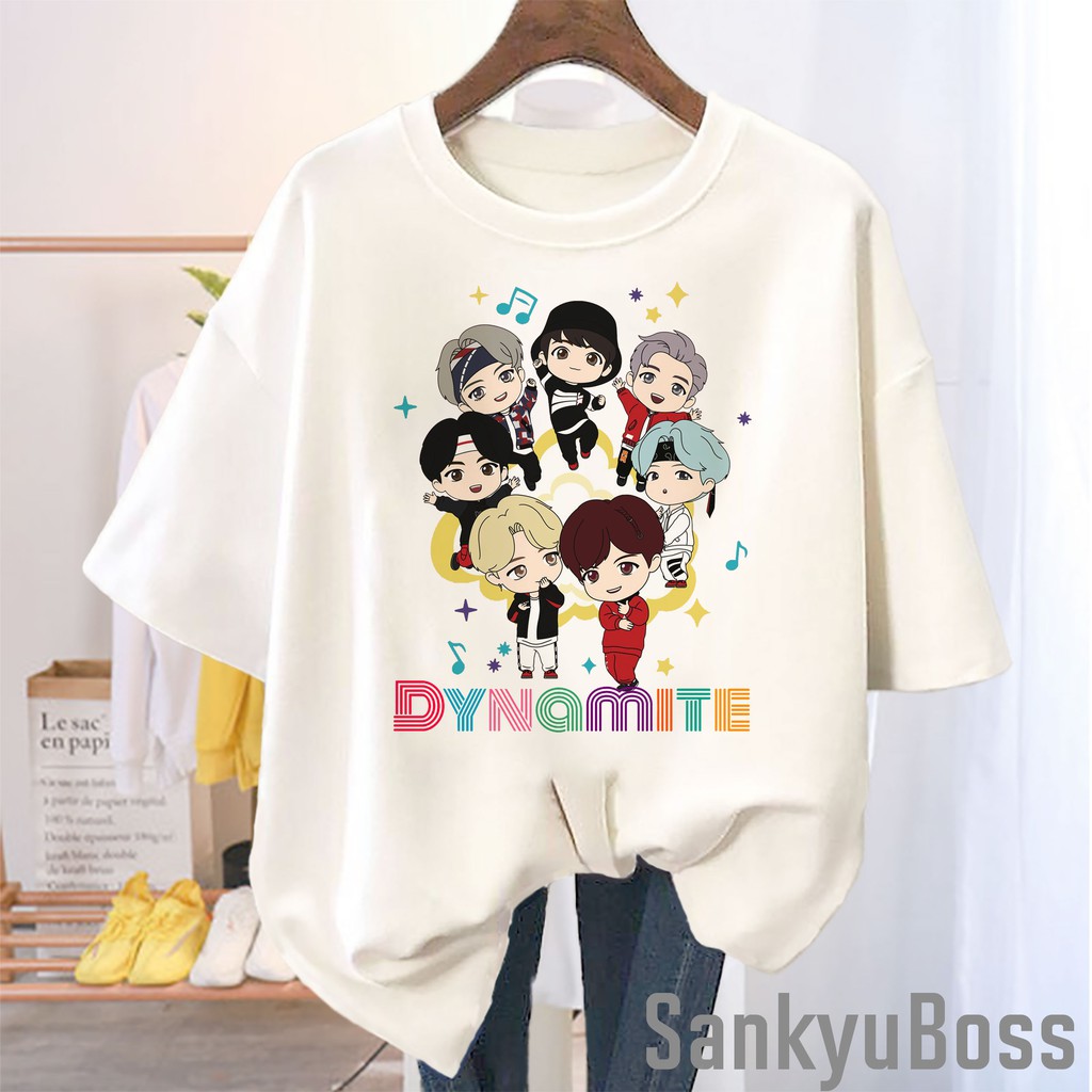 KAOS BTS DYNAMITE TINYTAN KAOS WANITA KAOS OVERSIZE WANITA KAOS PANJANG WANITA BAJU BTS OFFICIAL BTS Shopee Indonesia