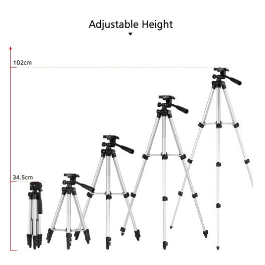 Tripod HITAM 3120 handphone hp u holder Kaki Stabilizer 1 Meter